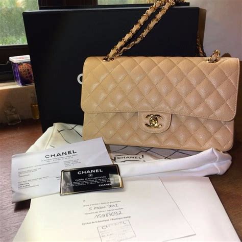 tan chanel bag|original Chanel handbag.